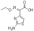 2-氨基-alpha-(乙氧基亚氨基)-4-噻唑乙酸分子结构 (CAS 69738-64-3)