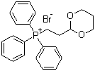 structure of CAS# 69891-92-5, 2-(1,3-Dioxan-2-yl)ethyltriphenylphosphonium bromide