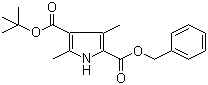 structure of CAS# 69912-08-9, 3,5-Dimethyl-1H-pyrrole-2,4-dicarboxylic acid 4-tert-butyl 2-benzyl ester