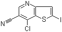 7-Chloro-2-iodothieno[3,2-b]pyridine-6-carbonitrile molecular structure (CAS 700844-17-3)