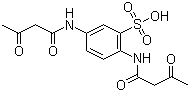 structure of CAS# 70185-87-4, 2,5-Bis[(1,3-dioxobutyl)amino]benzenesulfonic acid