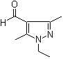1-乙基-3,5-二甲基-1H-吡唑-4-甲醛分子结构 (CAS 701911-46-8)