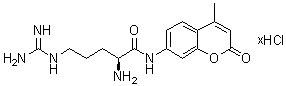 (S)-2-Amino-5-[(aminoiminomethyl)amino]-N-(4-methyl-2-oxo-2H-1-benzopyran-7-yl)pentanamide hydrochloride molecular structure (CAS 70274-89-4)