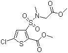 5-氯-3-(N-乙酸甲酯-N-甲基氨基磺酰基)-噻吩-2-甲酸甲酯分子结构 (CAS 70374-38-8)