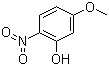 结构式 CAS# 704-14-3, 5-甲氧基-2-硝基苯酚