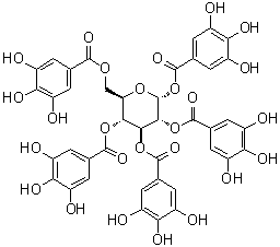 1,2,3,4,6-五-O-没食子酰-alpha-D-葡萄糖分子结构 (CAS 70470-10-9)