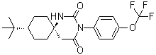 trans-9-(1,1-Dimethylethyl)-3-[4-(trifluoromethoxy)phenyl]-1,3-diazaspiro[5.5]undecane-2,4-dione molecular structure (CAS 706813-23-2)