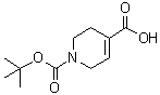 1-(叔丁氧羰基)-1,2,3,6-四氢吡啶-4-羧酸分子结构 (CAS 70684-84-3)