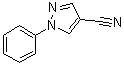 1-苯基吡唑-4-甲腈分子结构 (CAS 709-04-6)