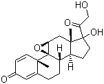 9b,11b-Epoxy-17,21-dihydroxypregna-1,4-diene-3,20-dione molecular structure (CAS 7091-05-6)