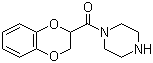 结构式 CAS# 70918-00-2, N-(1,4-苯并二噁烷-2-羰基)哌嗪; N-[(1,4-苯并二恶烷-2-基)羰基]哌嗪