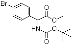 (4-Bromophenyl)-tert-butoxycarbonylaminoacetic acid methyl ester molecular structure (CAS 709665-73-6)