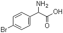 2-Amino-2-(4-bromophenyl)acetic acid molecular structure (CAS 71079-03-3)