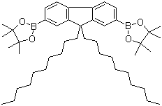 structure of CAS# 711026-06-1, 9,9-Didecylfluorene-2,7-diboronic acid dipinacol ester;2,2'-(9,9-Didecyl-9H-fluorene-2,7-diyl)bis[4,4,5,5-tetramethyl-1,3,2-dioxaborolane]