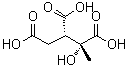 (2S,3R)-3-Hydroxybutane-1,2,3-tricarboxylic acid molecular structure (CAS 71183-66-9)