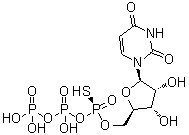 Uridine, 5'→P''-ester with [P''(S)]-thiotriphosphoric acid molecular structure (CAS 71214-29-4)