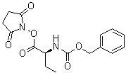 structure of CAS# 71447-81-9, [(1S)-1-[[(2,5-Dioxo-1-pyrrolidinyl)oxy]carbonyl]propyl]carbamic acid phenylmethyl ester