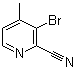 3-Bromo-4-methyl-2-pyridinecarbonitrile molecular structure (CAS 717843-45-3)