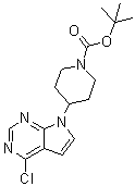 tert-Butyl 4-(4-chloro-7H-pyrrolo[2,3-d]pyrimidin-7-yl)piperidine-1-carboxylate molecular structure (CAS 717900-74-8)