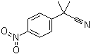 structure of CAS# 71825-51-9, alpha,alpha-Dimethyl-4-nitrobenzeneacetonitrile;2-Methyl-2-(4-nitrophenyl)propanenitrile; 2-Methyl-2-(4-nitrophenyl)propionitrile