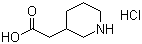 3-Piperidine acetic acid hydrochloride molecular structure (CAS 71985-81-4)