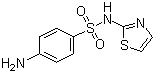 structure of CAS# 72-14-0, Sulfathiazole;2-(p-Aminobenzenesulfonamido)thiazole; 4-Amino-N-2-thiazolyl-benzenesulfonamide; 2-Sulfanilamidothiazole; Thiazamide