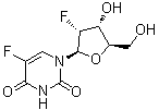5-氟-2'-氟-2'-脱氧尿苷分子结构 (CAS 72-84-4)