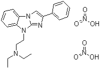 N,N-Diethyl-2-phenyl-9H-imidazo[1,2-a]benzimidazole-9-ethanamine dinitrate molecular structure (CAS 72025-10-6)