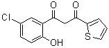 1-(5-氯-2-羟基苯基)-3-(2-噻吩基)-1,3-丙二酮分子结构 (CAS 7209-69-0)