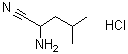 structure of CAS# 72177-82-3, 2-Amino-4-methylpentanenitrile hydrochloride
