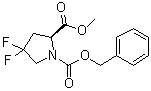 结构式 CAS# 72180-26-8, (S)-1-苄氧羰基-4,4-二氟吡咯烷-2-羧酸甲酯