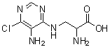 3-[(5-Amino-6-chloro-4-pyrimidinyl)amino]-DL-alanine molecular structure (CAS 72193-19-2)