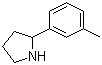 2-(3-甲基苯基)吡咯烷分子结构 (CAS 72216-05-8)