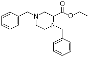 Ethyl 1,4-dibenzylpiperazine-2-carboxylate molecular structure (CAS 72351-59-8)