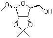 甲基-2,3-O-异亚丙基-D-呋喃核糖苷分子结构 (CAS 72402-14-3)