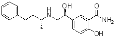 rel-2-Hydroxy-5-[(1R)-1-hydroxy-2-[[(1S)-1-methyl-3-phenylpropyl]amino]ethyl]benzamide molecular structure (CAS 72487-31-1)