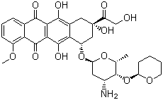 Pirarubicin molecular structure (CAS 72496-41-4)