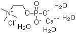 N,N,N-Trimethyl-2-(phosphonooxy)ethanaminium chloride calcium salt (1:1) tetrahydrate molecular structure (CAS 72556-74-2)