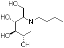 structure of CAS# 72599-27-0, Miglustat;NB-DNJ; OGT 918; SC 48334; Zavesca; (2R,3R,4R,5S)-1-Butyl-2-(hydroxymethyl)-3,4,5-piperidinetriol; N-Butyl-1-deoxynojirimycin; N-Butyldeoxynojirimycin; N-Butylmoranoline