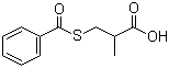 (S)-(-)-3-苯甲酰巯基-2-甲基丙酸分子结构 (CAS 72679-02-8)