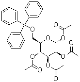 6-O-(Triphenylmethyl)-alpha-D-mannopyranose tetraacetate molecular structure (CAS 72691-30-6)