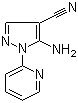 5-Amino-1-(2-pyridinyl)-1H-pyrazole-4-carbonitrile molecular structure (CAS 72816-14-9)