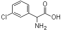 alpha-氨基-3-氯苯乙酸分子结构 (CAS 7292-71-9)