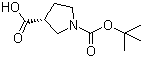 (R)-1-Boc-pyrrolidine-3-carboxylic acid molecular structure (CAS 72925-16-7)