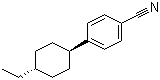 结构式 CAS# 72928-54-2, 反式-4-(4-乙基环己基)苄腈; 反式-4-(4-乙基环己基)苯腈