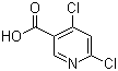 4,6-二氯烟酸分子结构 (CAS 73027-79-9)