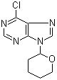 6-氯-9-(四氢-2-吡喃基)嘌呤分子结构 (CAS 7306-68-5)