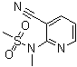 N-(3-氰基吡啶-2-基)-N-甲基甲烷磺酰胺分子结构 (CAS 73161-37-2)