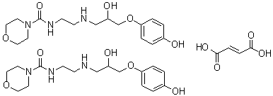structure of CAS# 73210-73-8, Xamoterol hemifumarate;Xamtol; Carwin; Corwin; ICI 118587
