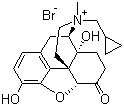 structure of CAS# 73232-52-7, Methylnaltrexone bromide;(5alpha)-17-(Cyclopropylmethyl)-4,5-epoxy-3,14-dihydroxy-17-methyl-6-oxomorphinanium bromide